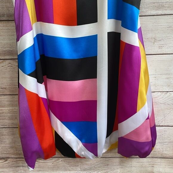 KARLIE COLOR BLOCK DRESS WITH BALLOON HEM - Picture 3 of 8